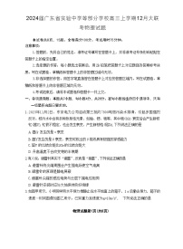 2024届广东省实验中学等部分学校高三上学期12月大联考物理试题（解析版）