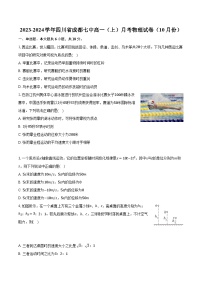 2023-2024学年四川省成都七中高一（上）月考物理试卷（10月份）（含解析）