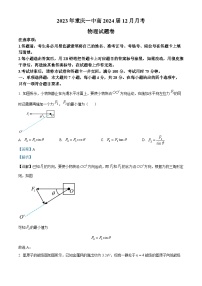 重庆市第一中学2023-2024学年高三上学期12月月考物理试卷  Word版含解析