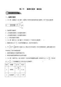 物理2 磁感应强度 磁通量精品课时作业