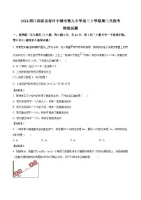 2024届江西省宜春市丰城市第九中学高三上学期第三次段考物理试题（Word版）