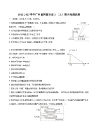 2022-2023学年广东省河源市高三（上）期末物理试卷（含解析）