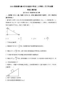 2024届新疆乌鲁木齐市高级中学高三上学期1月月考试题 物理 解析版