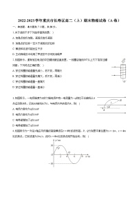 2022-2023学年重庆市长寿区高二（上）期末物理试卷（A卷）（含解析）