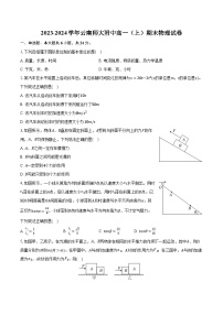 2023-2024学年云南师大附中高一（上）期末物理试卷（含解析）