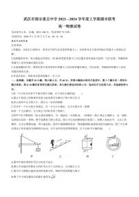 湖北武汉部分重点中学2023-2024学年高一上学期期末联考物理试题