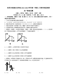 88，广东省东莞市海德双语学校2023-2024学年高一上学期1月月考物理试卷