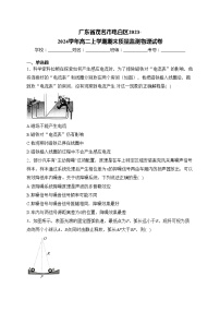 广东省茂名市电白区2023-2024学年高二上学期期末质量监测物理试卷(含答案)