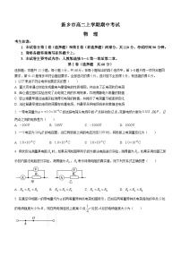 河南省新乡市新誉佳高级中学2021-2022学年高二（上）期中物理试题