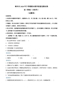 湖南省郴州市2020-2021学年高二（上）期末物理试题（合格考）