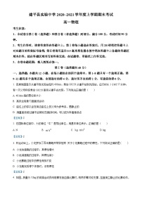 辽宁省朝阳市建平县实验中学2020-2021学年高一（上）期末物理试题