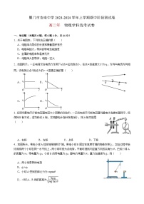 福建省厦门市杏南中学2023-2024学年高二上学期期中阶段测试物理试卷