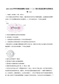 2023-2024学年河南省巅峰计划高二（上）期末质量监测考试物理试卷（A）（含解析）