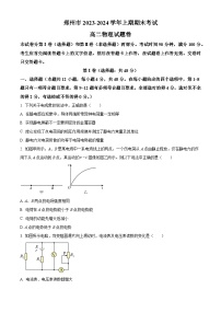 2024郑州高二上学期期末考试物理含解析