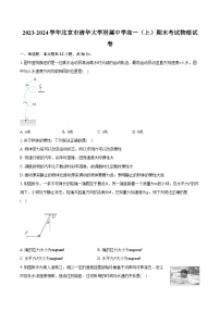 2023-2024学年北京市清华大学附属中学高一（上）期末考试物理试卷(含解析）