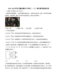 2023-2024学年安徽省滁州中学高二（上）期末测试物理试卷（含解析）