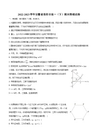 2022-2023学年安徽省阜阳市高一（下）期末物理试卷（含详细答案解析）