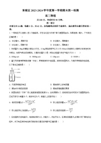2024北京东城区高三上学期期末考试物理含解析