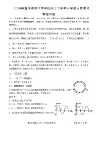 2024届重庆市第八中学校高三下学期入学适应性考试物理试题 解析版