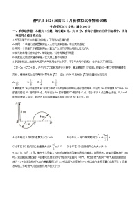 2024届甘肃省平凉市静宁县高三上学期1月份模拟物理试题（解析版）