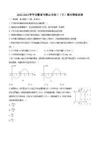 2022-2023学年安徽省马鞍山市高二（下）期末物理试卷（含详细答案解析）