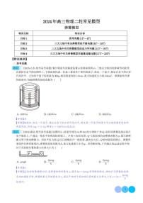 弹簧模型--2024年高三物理二轮常见模型学案