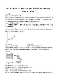 2024届广东省高三下学期“百日冲刺”联合学业质量监测（一模）物理试题（解析版）