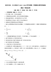 安徽省宿州市十三校联考2023-2024学年高一上学期1月期末物理试卷（Word版附解析）