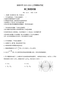 安徽省淮北市国泰中学2023-2024学年高二上学期期末考试物理试题