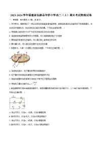 2023-2024学年福建省仙游县华侨中学高二（上）期末考试物理试卷（含解析）