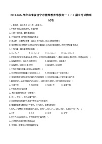 2023-2024学年山东省济宁市特殊教育学校高一（上）期末考试物理试卷（含解析）