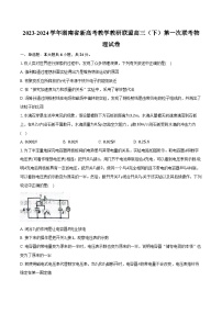 2023-2024学年湖南省新高考教学教研联盟高三（下）第一次联考物理试卷（含解析）