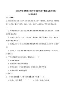 2024年高考物理三轮冲刺考前巩固专题能力提升训练01直线运动