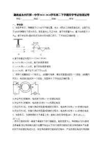 湖南省永州市第一中学2023-2024学年高二下学期开学考试物理试卷(含答案)