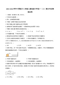 2023-2024学年宁夏银川三沙源上游高级中学高一（上）期末考试物理试卷（含解析）