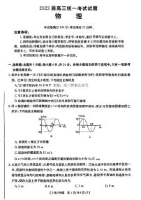 湖南金太阳2023-2024高三上学期统一考试物理试题及答案