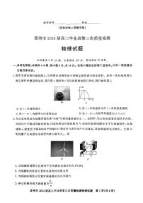 2024届福建省漳州市高三下学期毕业班第三次质量检测物理试题