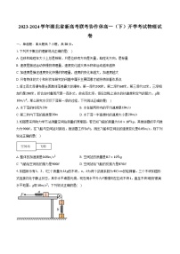 2023-2024学年湖北省新高考联考协作体高一（下）开学考试物理试卷（含解析）