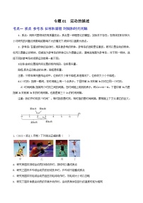 高考物理一轮复习重难点逐个突破专题01运动的描述(原卷版+解析)