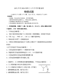 2024届重庆市渝北中学高三下学期2月月考试题 物理 Word版