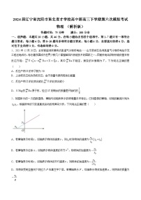 2024届辽宁省沈阳市东北育才学校高中部高三下学期第六次模拟考试 物理 （解析版）