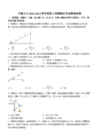 江西省宜春市丰城市第九中学2023-2024学年高三（复读班）上学期期末考试物理试题(无答案)