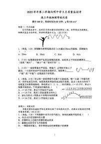 上海市向明中学2023-2024学年高三下学期3月质量监控考物理等级试卷