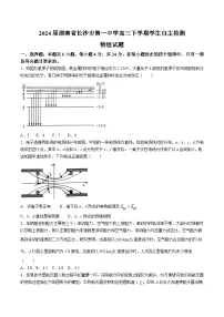 2024届湖南省长沙市第一中学高三下学期学生自主检测物理试题（Word版）（含部分解析）