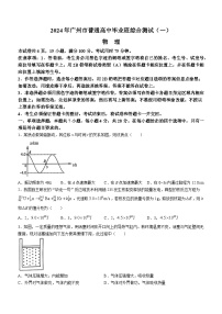 2024届广东省广州市高三下学期一模物理试卷（无答案）