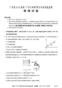 2024广东省高三下学期百日冲刺联合学业质量监测试题物理PDF版含解析