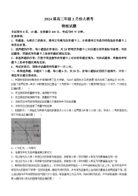 2024届广东省高三下学期一模（2月）考试物理试题