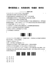 2025届高考物理一轮复习专项练习课时规范练41光的波动性电磁波相对论（Word版附解析）