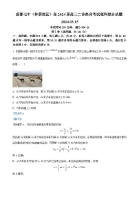 四川省成都市第七中学（林荫校区）2023-2024学年高三下学期二诊热身考试（3月15日）物理试题（Word版附解析）