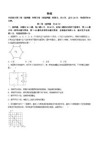 甘肃省张掖市某校2023-2024学年高三下学期模拟考试物理试题